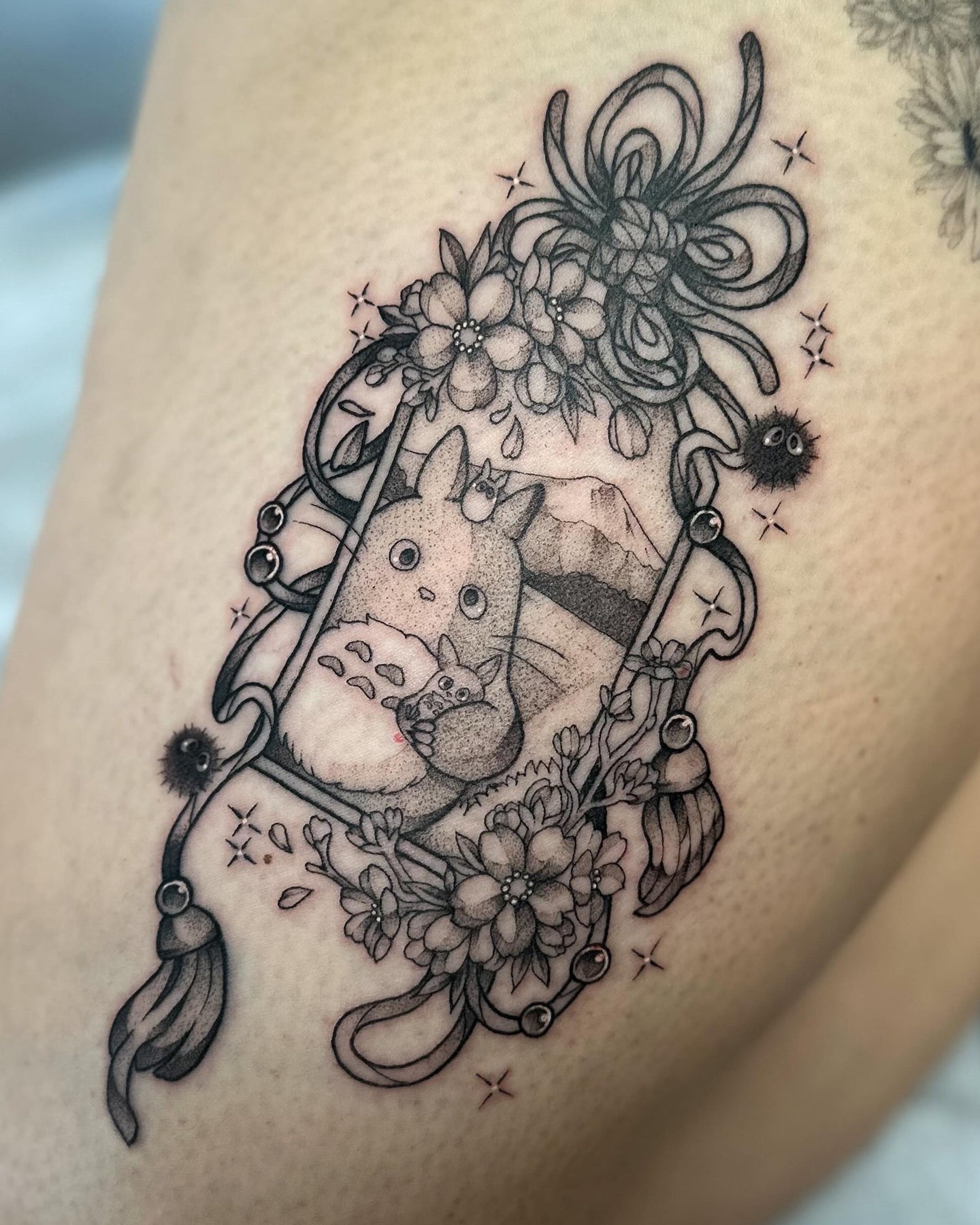 Hxllcat tattoo work at Beach Park Tattoo