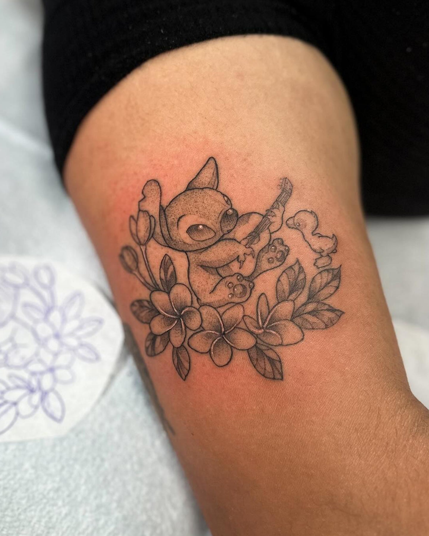 Hxllcat tattoo work at Beach Park Tattoo