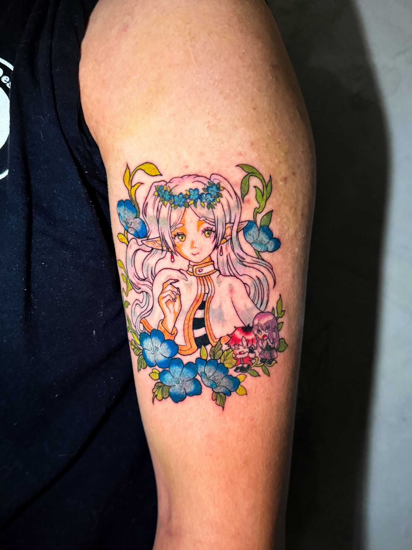 Hxllcat tattoo work at Beach Park Tattoo