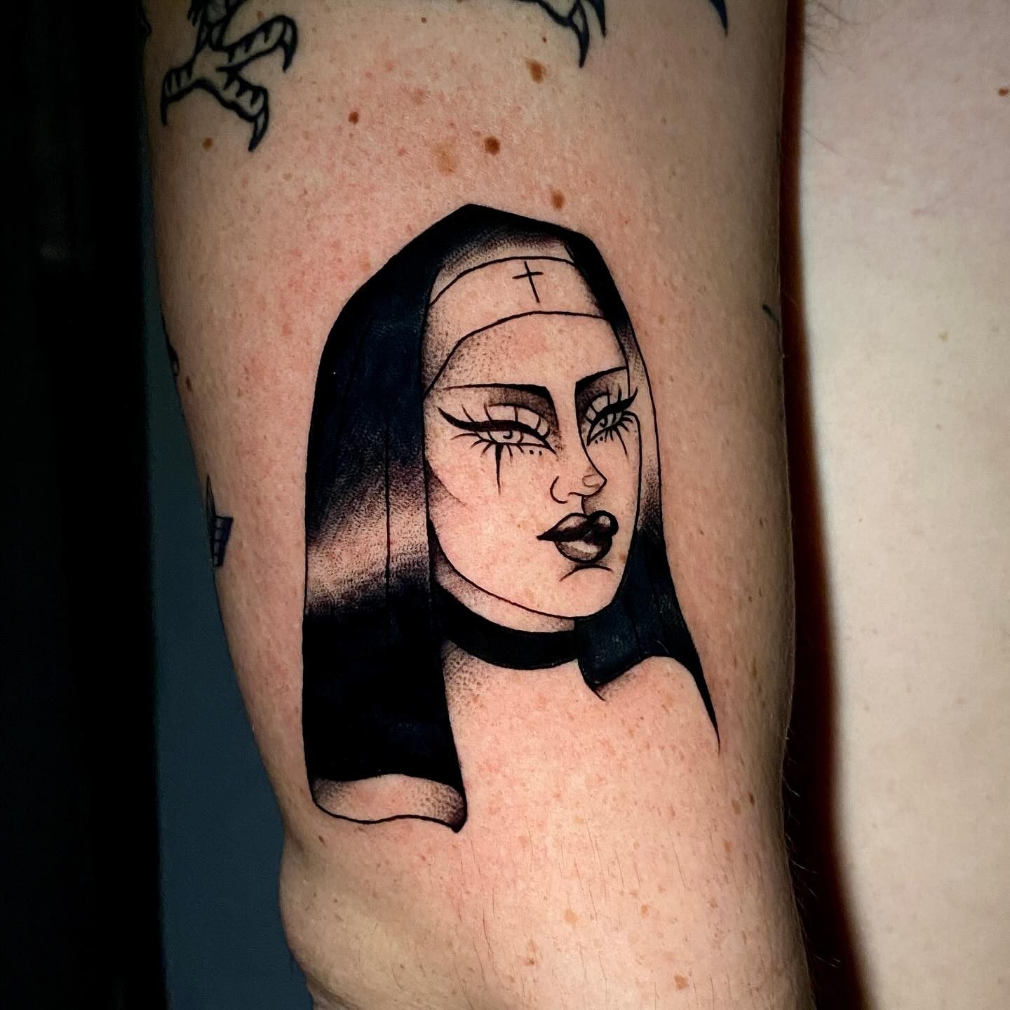 Lily tattoo work at Beach Park Tattoo